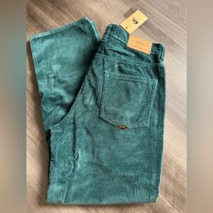 Quiksilver LANDERS Teal Corduroy Pants for Men size 32